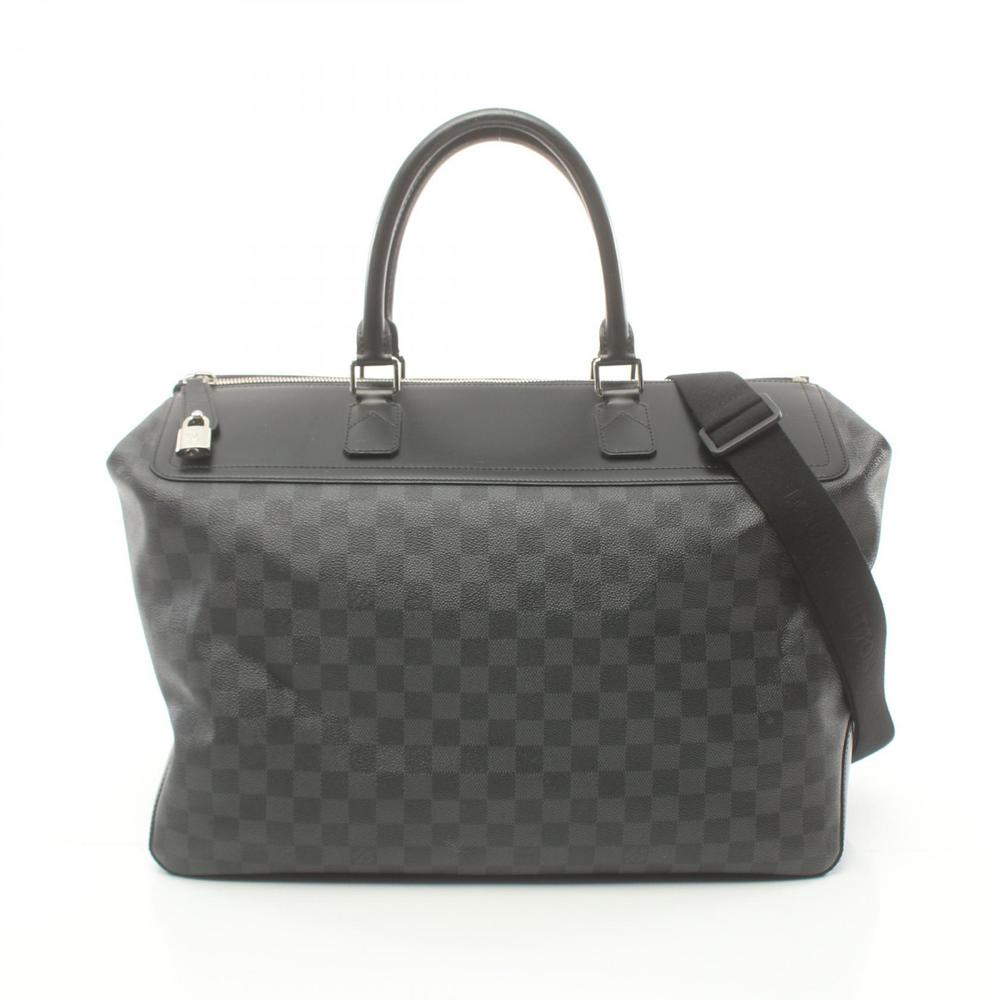 Louis Vuitton Neo Greenwich Leather Bag Damier Graphite Black